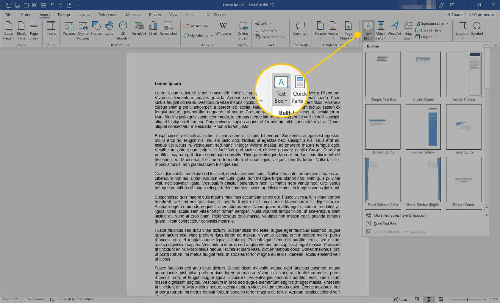 add a box around text in word for mac os
